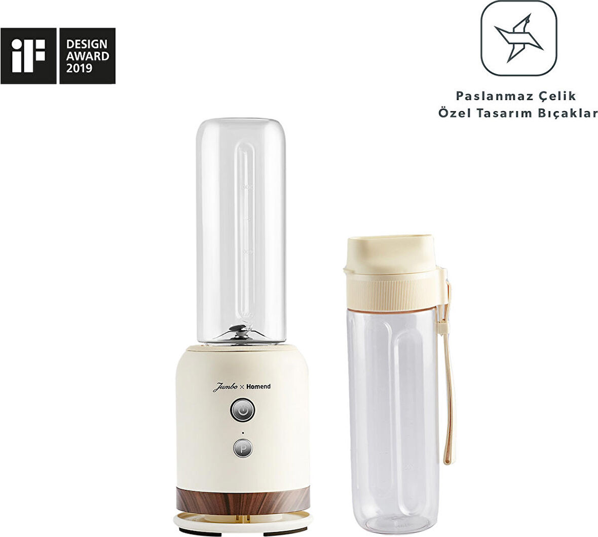 Jumbo x Homend Artfood 7025H Smoothie Blender Krem